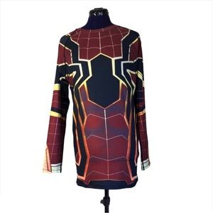 Spider Man Patterned Long Sleeve Top